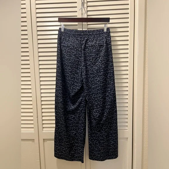 Athleta Avenue Printed Wide Leg Crop Pant, Allure Navy